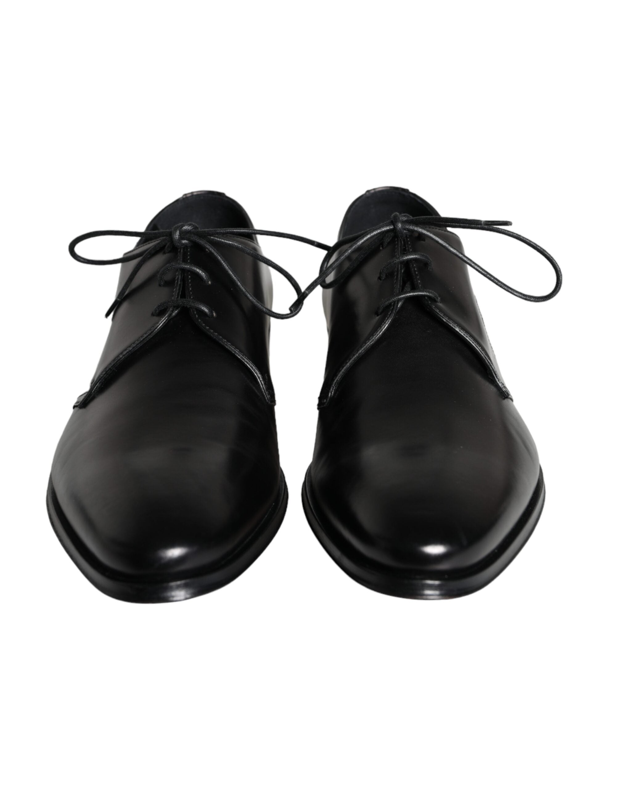 Calfskin Leather Derby Dress Shoe — Black