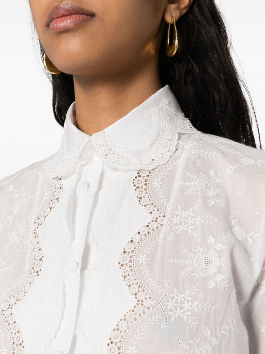 - Embroidered Shirt Dress