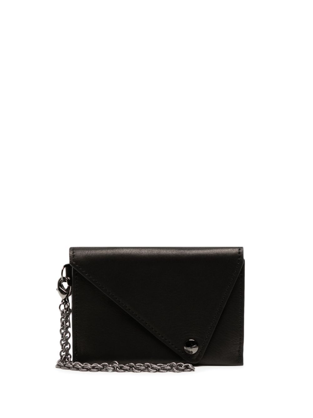 Triangle leather wallet - Black