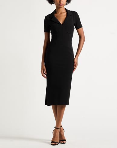 Woman Midi dress Black Size 4 Viscose, Polyamide, Elastane