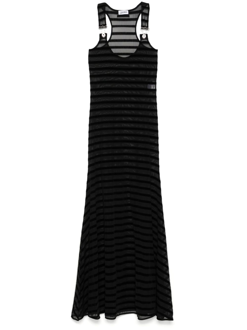 Flocked maxi dress - Black