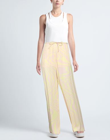 Woman Pants Yellow Size M Viscose