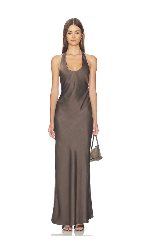 LIONESS Bare Maxi Dress in Chocolate. - XXL also in L, M, S, XL
