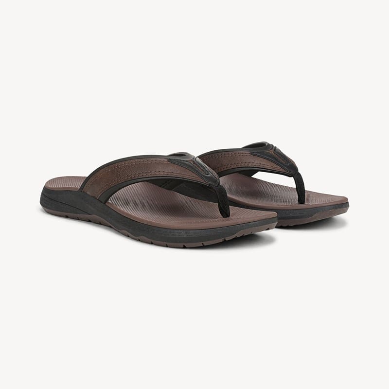 Men's Donnar 2.0 Thong Sandal Brown Faux Leather DRSCH