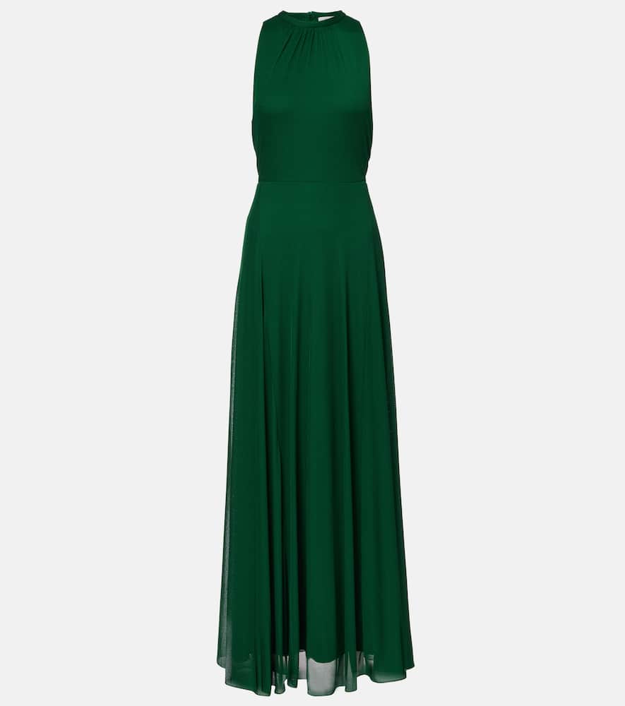 Carnet mesh jersey maxi dress