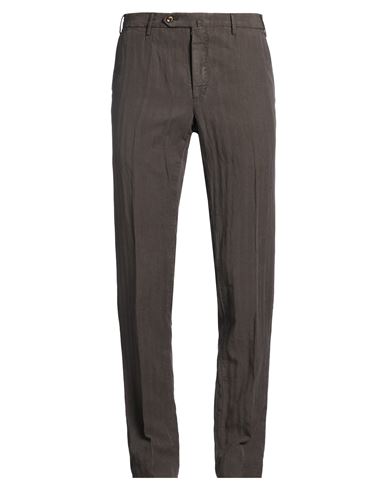 Man Pants Dark brown Size 32 Lyocell, Linen, Cotton
