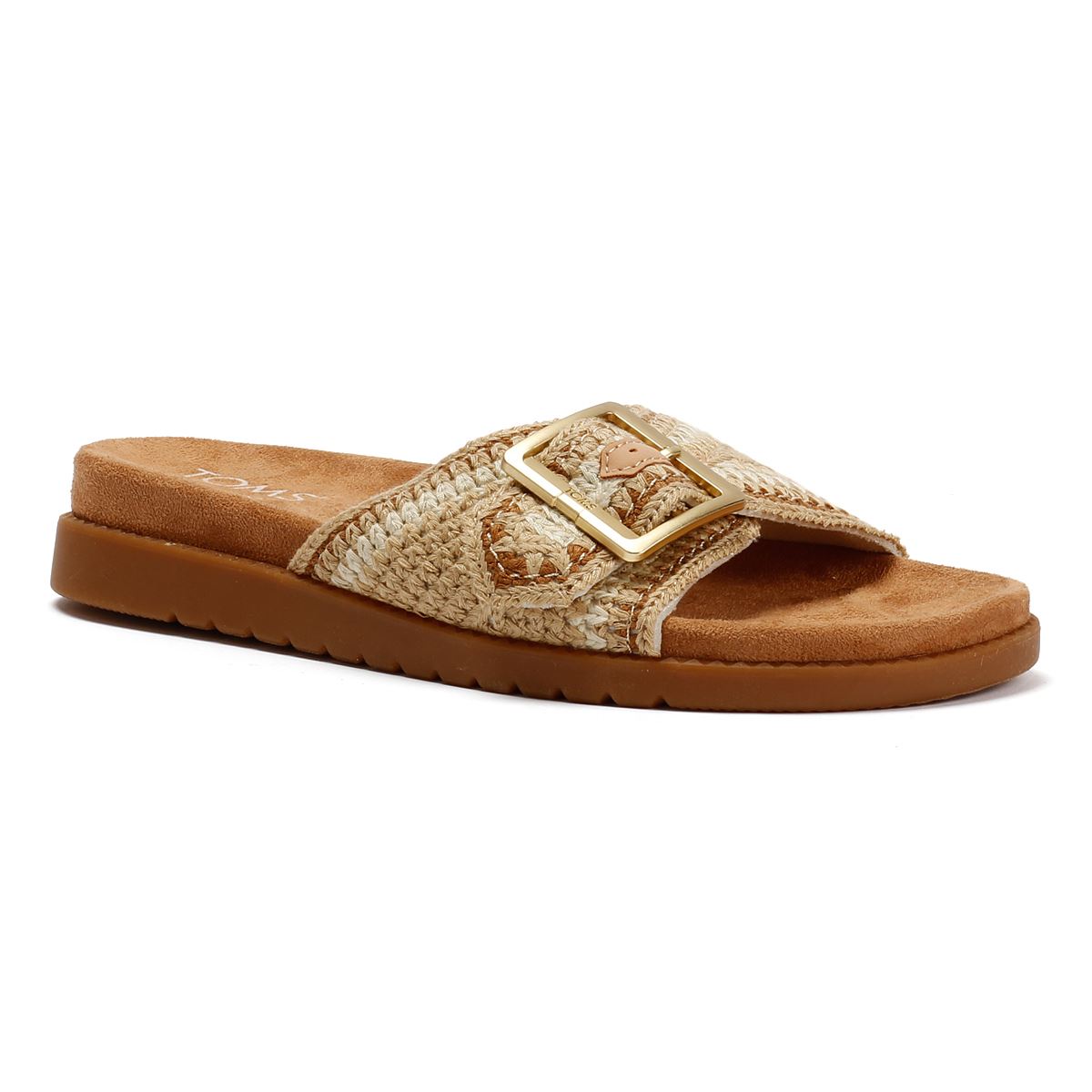 Toms Marin Slide Textile Women's Dark Beige Sanda