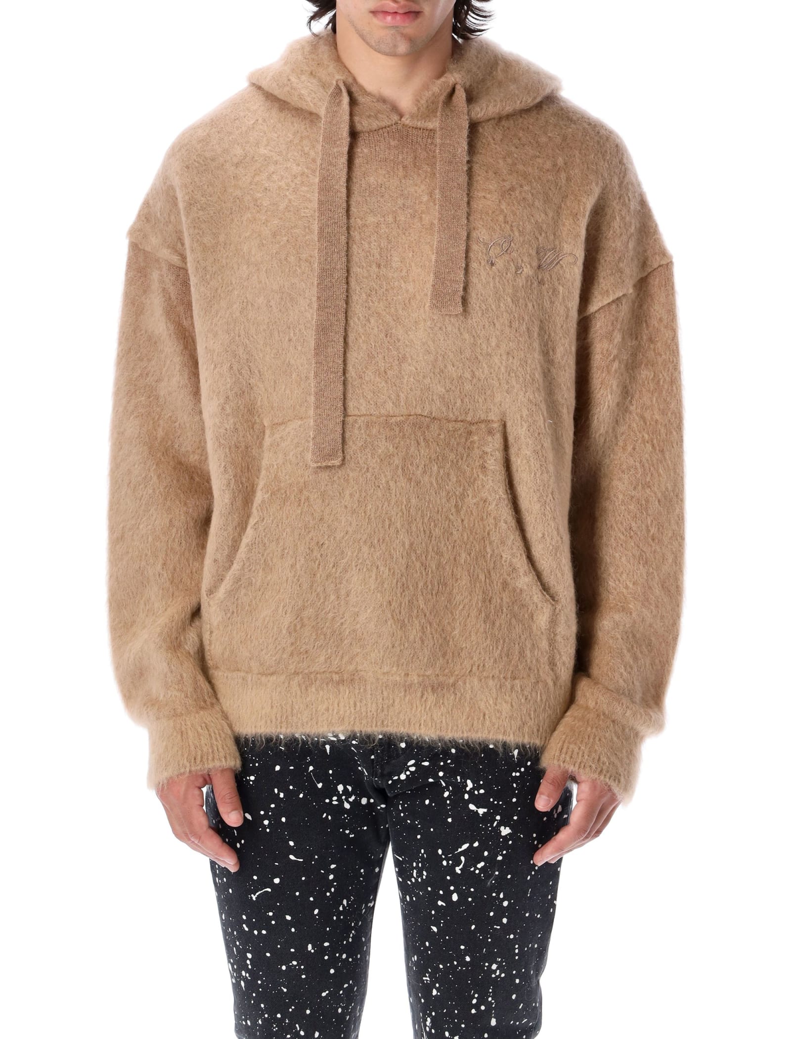 Arrows brushed drawstring hoodie