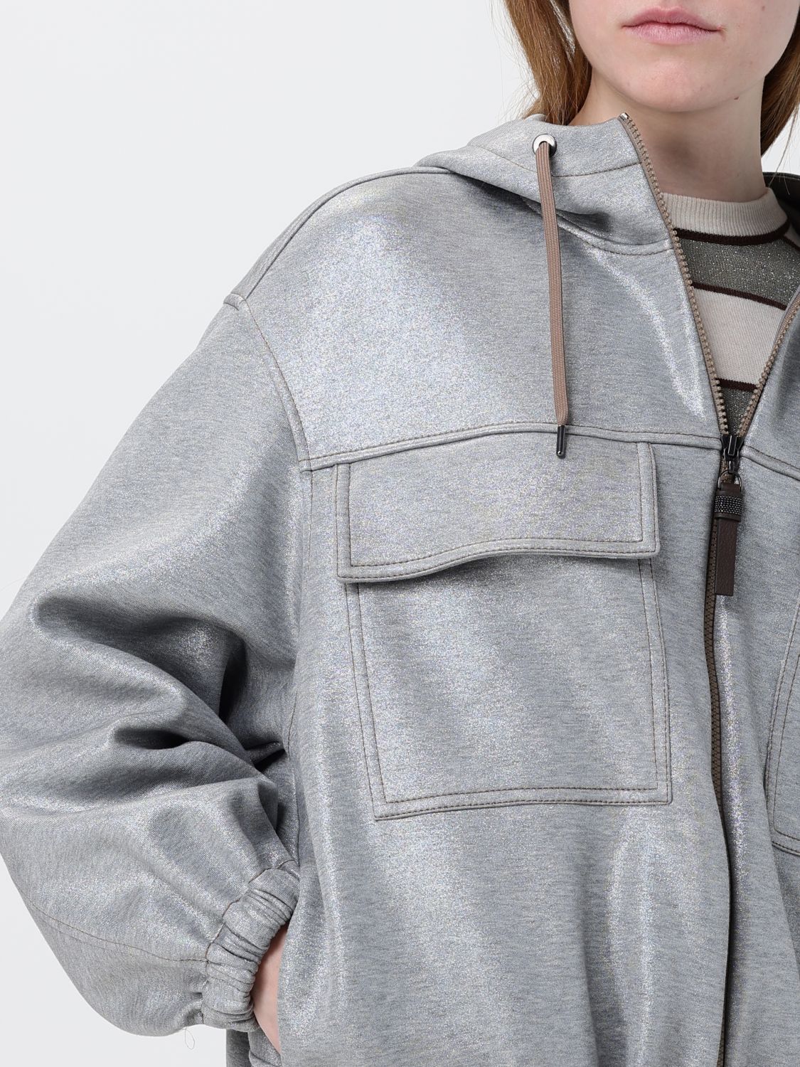 Jacket Woman color Silver