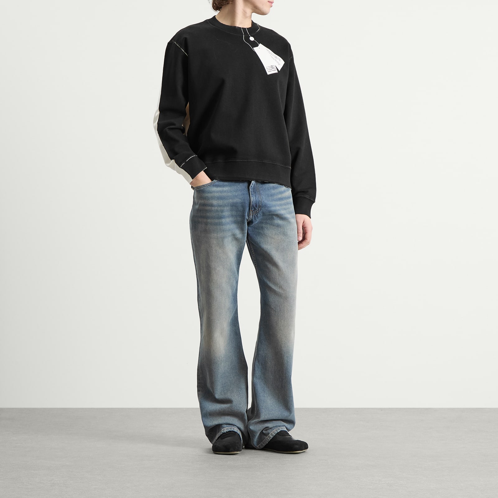 Men's Printed Tag Sweatshirt Off White