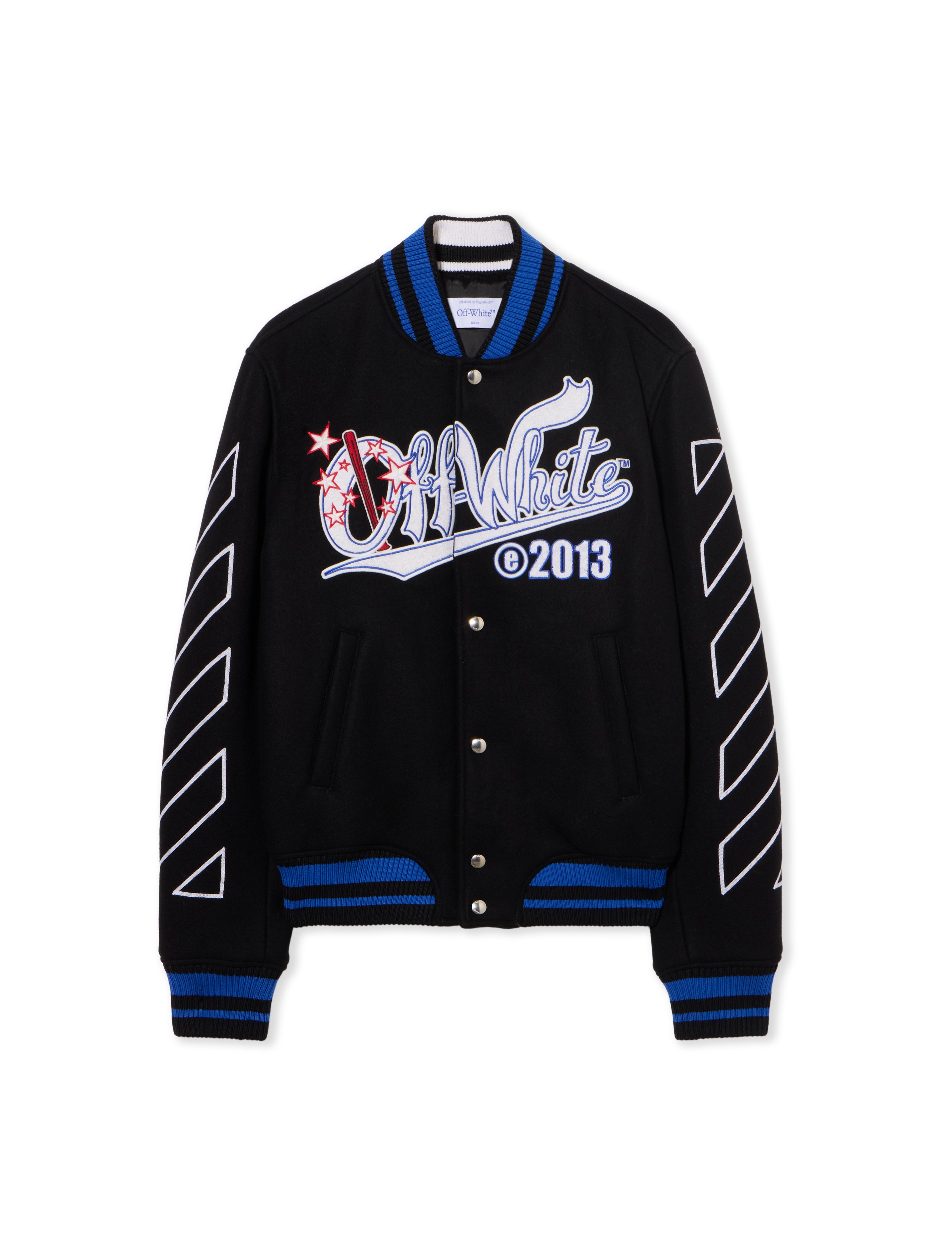 Street Wiz Wool Varsity Jacket - Male Outerwear Black
