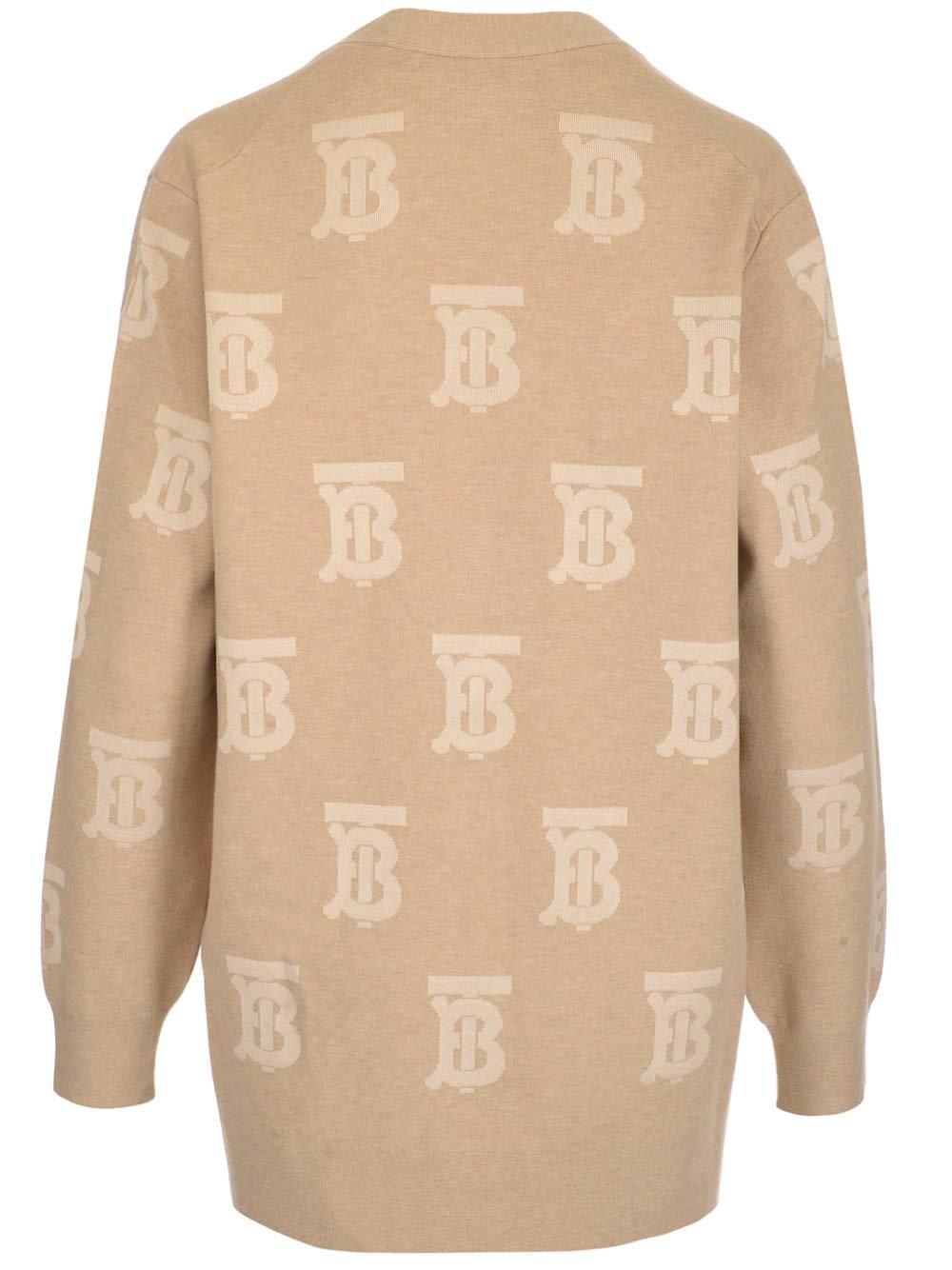 V-neck All Over Monogram Cardigan