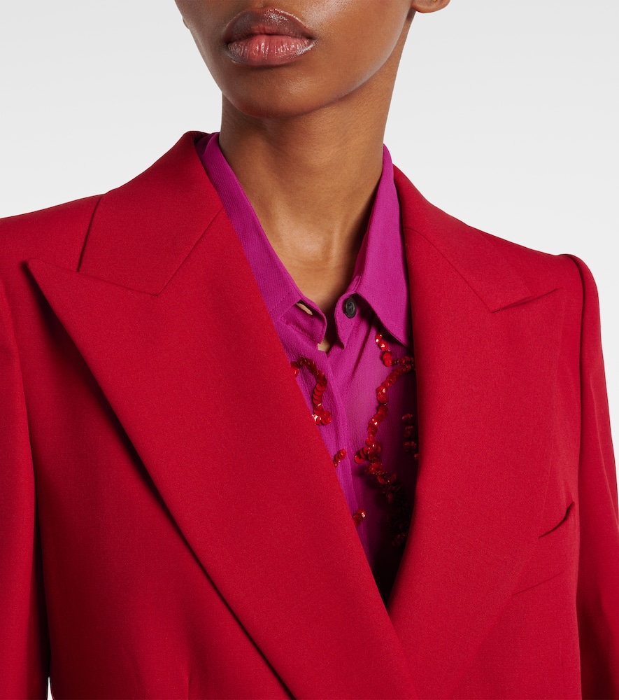 Double-breasted wool blazer