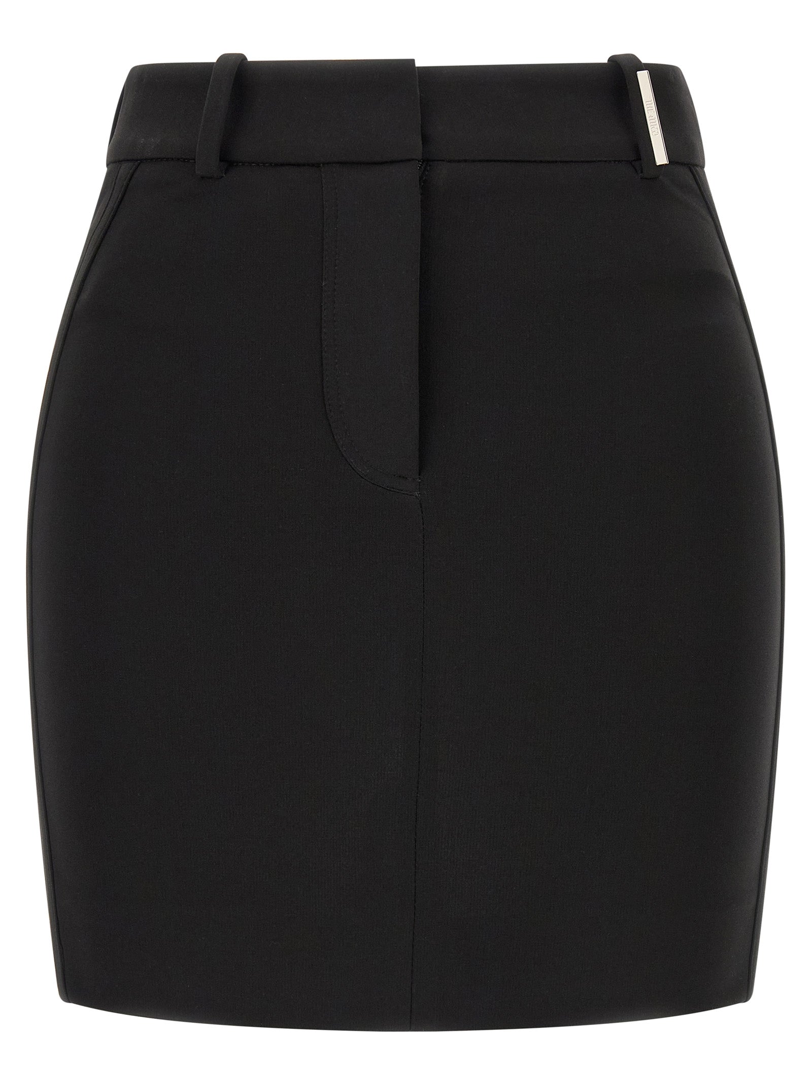 Viscose Mini Skirt — Black