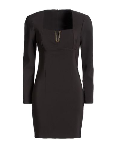 Woman Mini dress Black Size 10 Polyester, Elastane