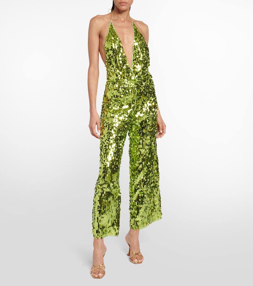 Sequined halterneck swimsuit