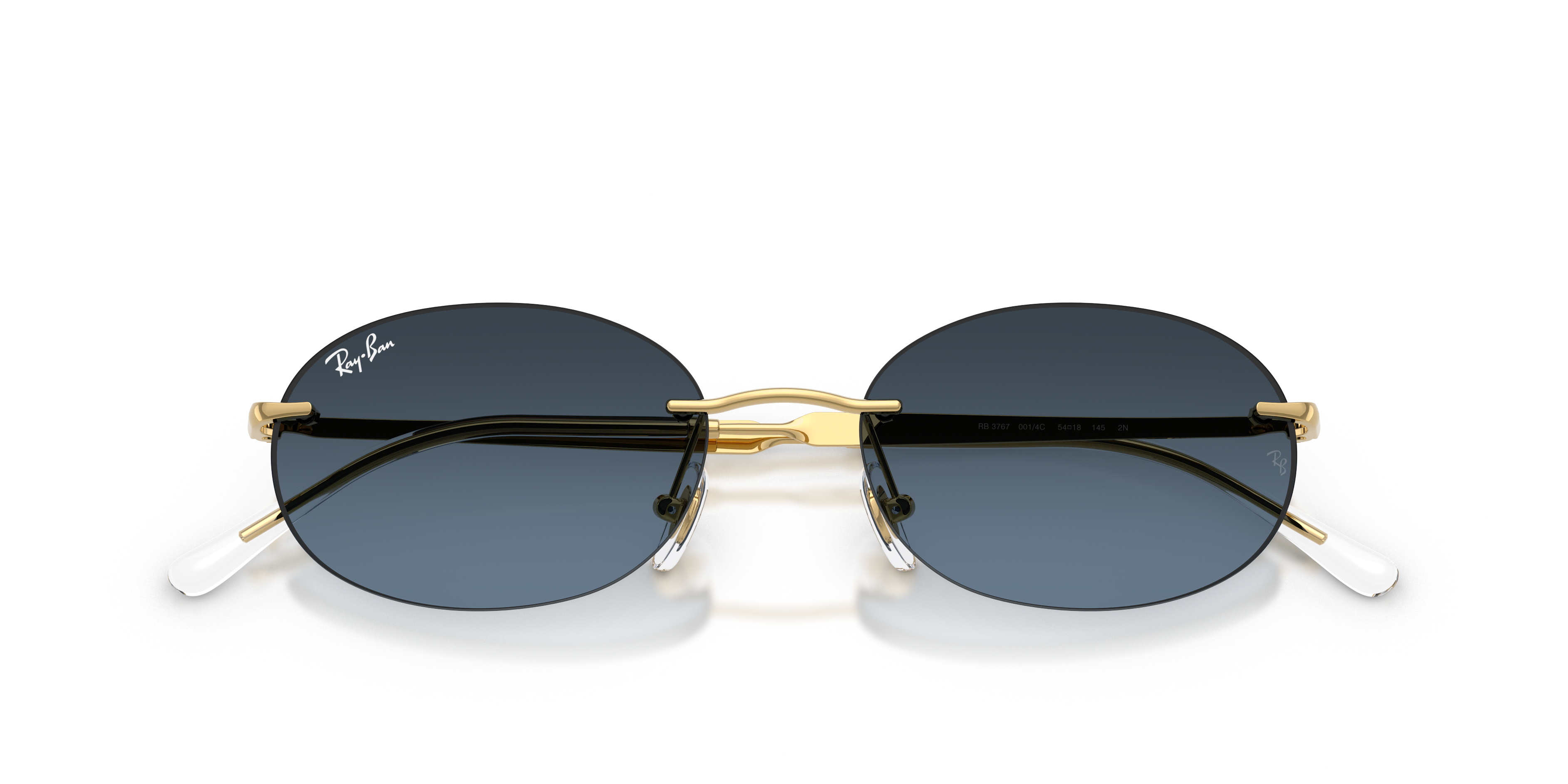 Ray - Ban Unisex Ray - Ban RB3767 001/4C Sunglasses Metal Gold Round Normal Shaded