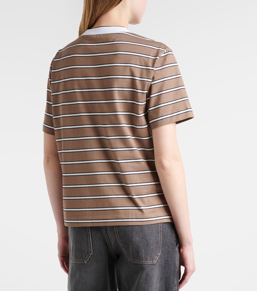 Striped cotton jersey T-shirt