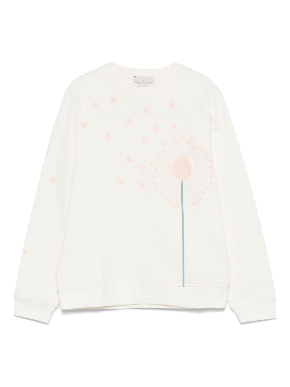 Floral-embroiderde sweatshirt - White