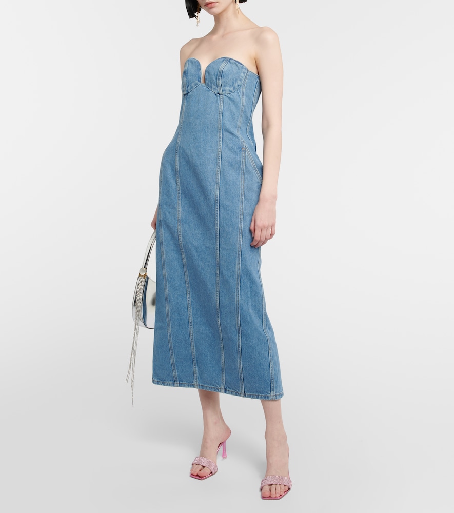 Denim midi dress