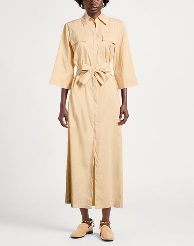 Woman Maxi dress Beige Size S Polyamide, Elastane