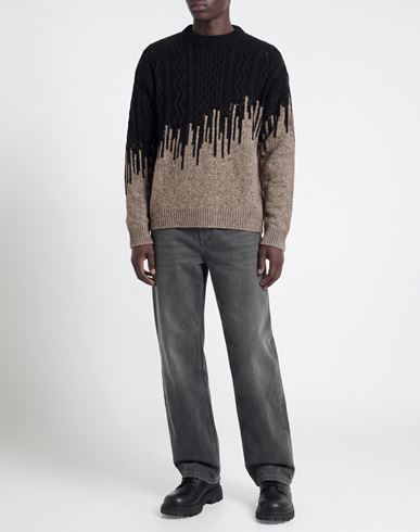 Man Sweater Black Size L Wool, Polyamide, Viscose