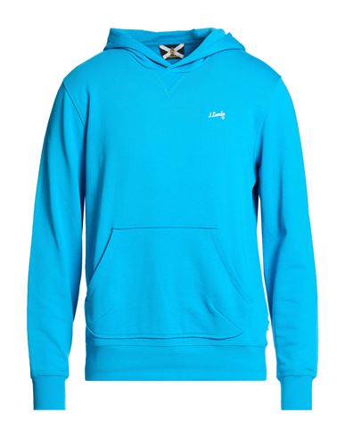Man Sweatshirt Azure Size M Cotton