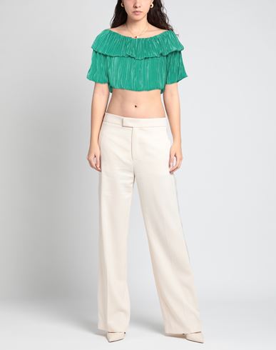 Woman Top Green Size M Polyester, Elastane
