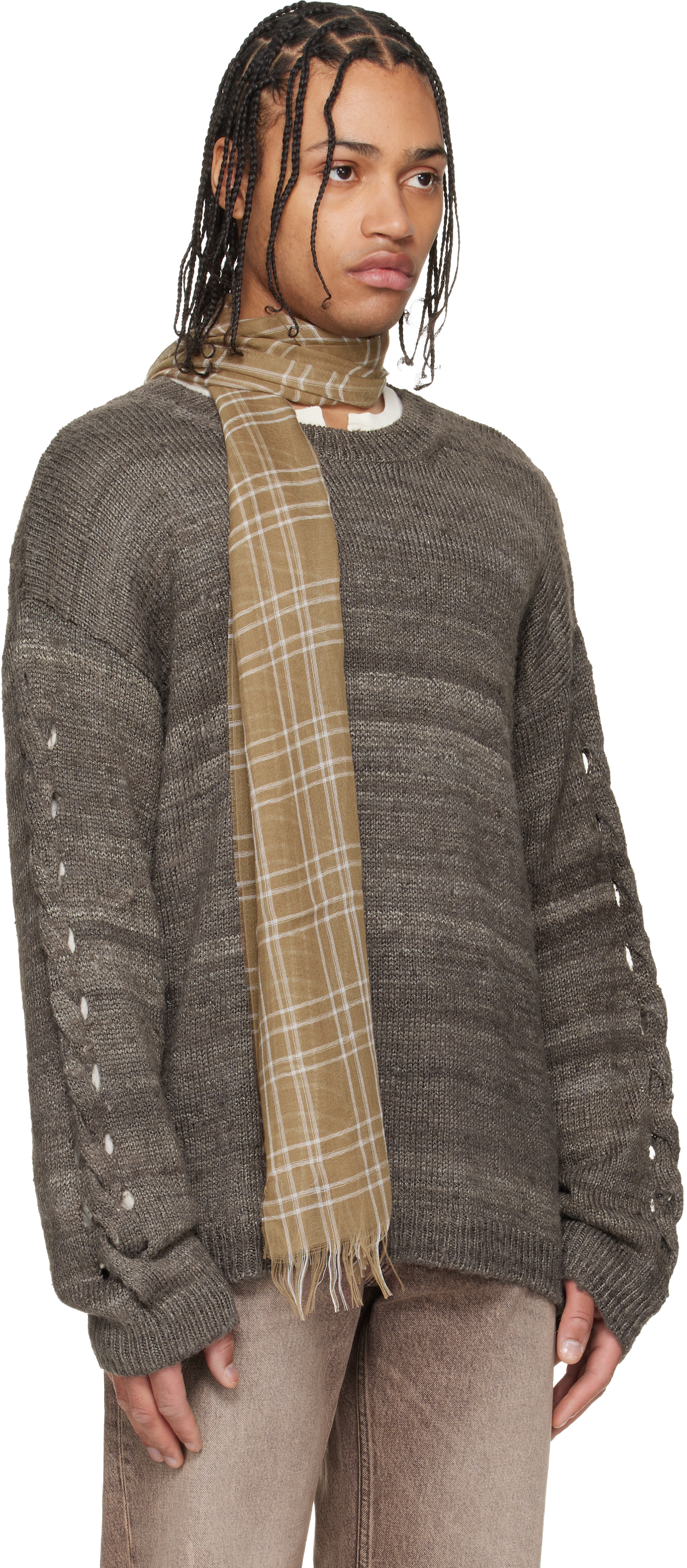 Brown Popover Roundneck Sweater