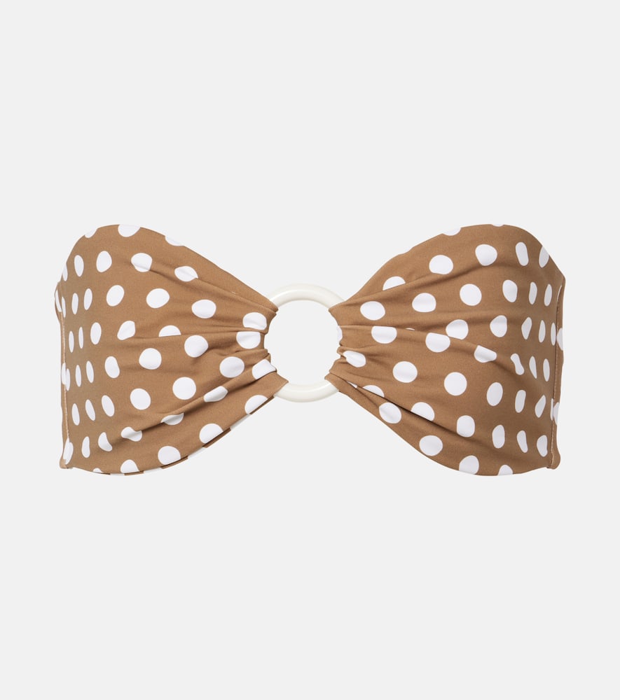 Coronada polka-dot bandeau bikini top