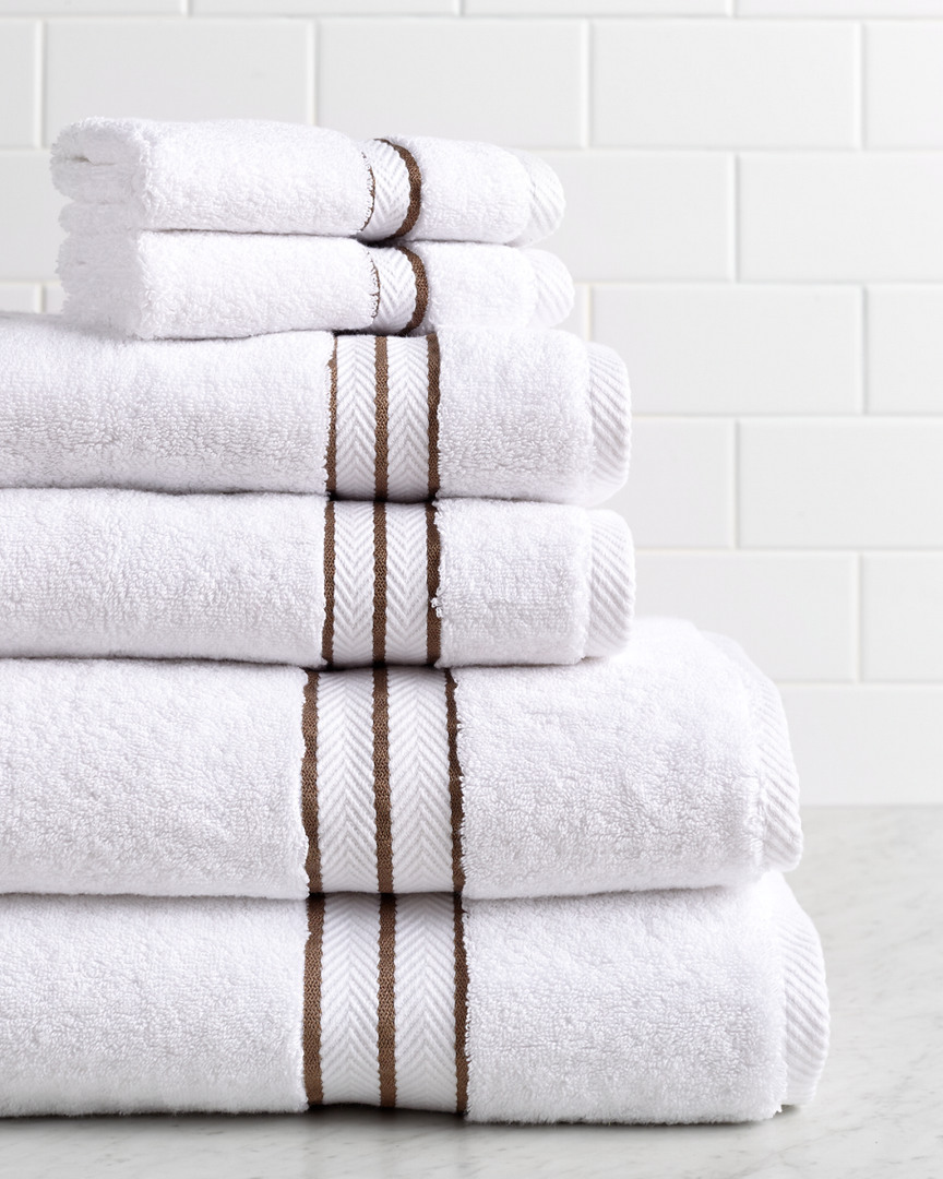 Superior Long-Staple Combed 6Pc Solid Turkish Cotton Towel Set