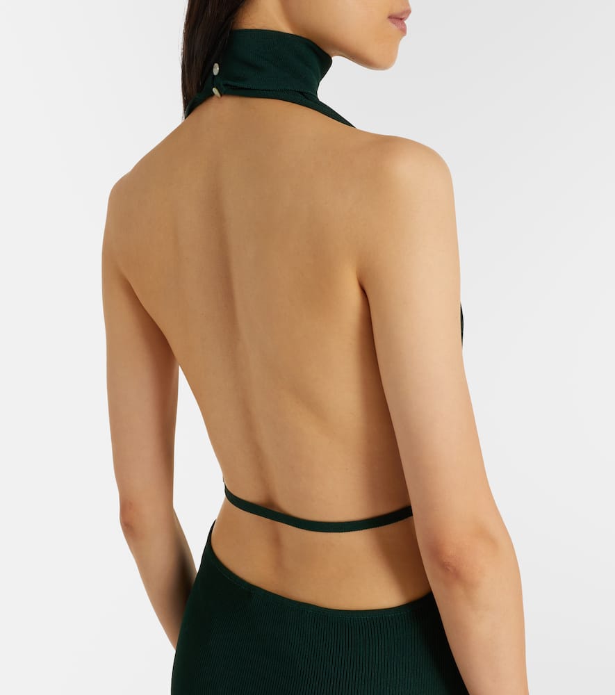Draped jersey gown