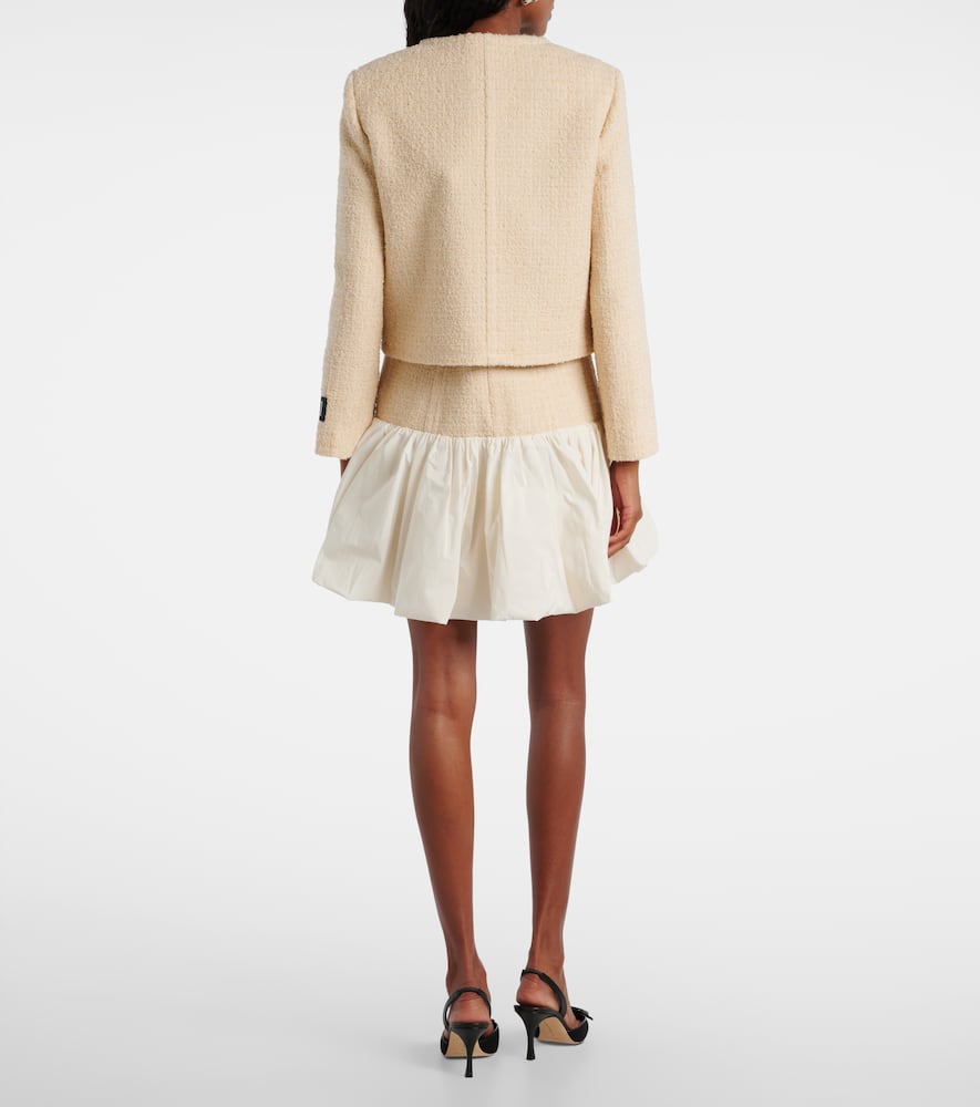 Logo wool-blend bouclé jacket