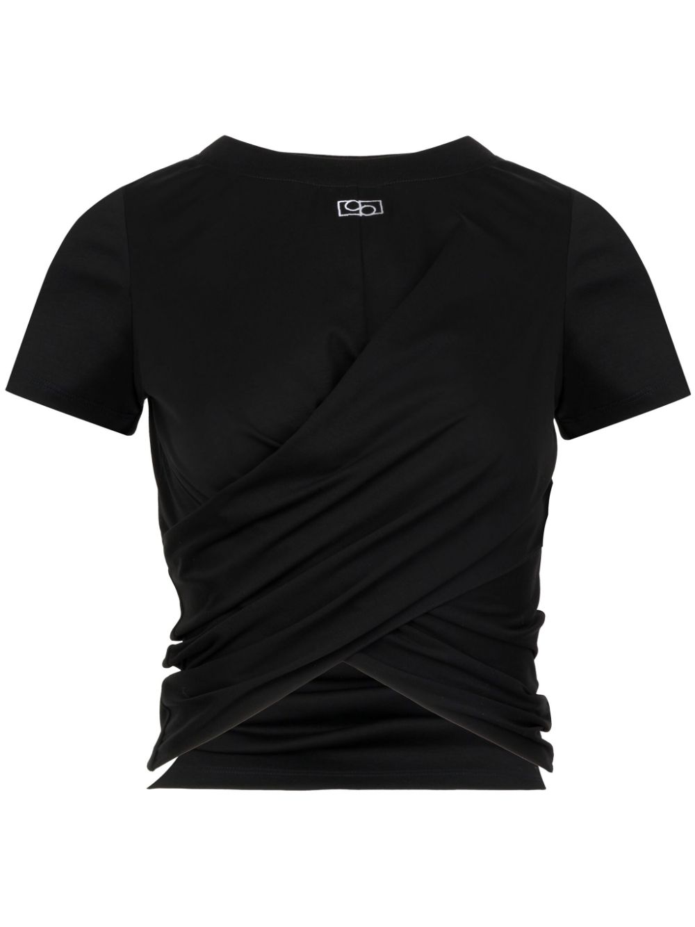 Logo-appliqué cotton T-shirt - Black