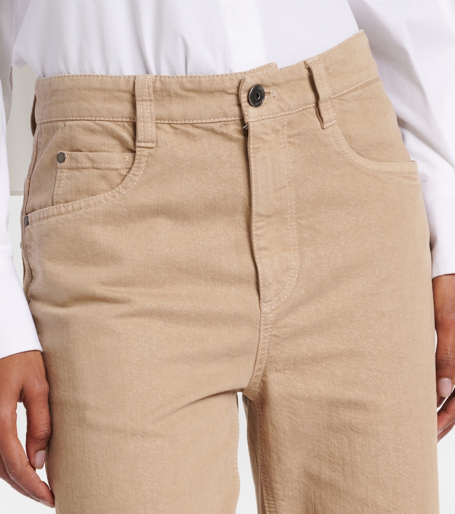 Mid-rise straight jeans