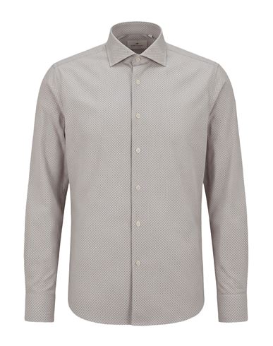 Man Shirt Light grey Size 16 Cotton