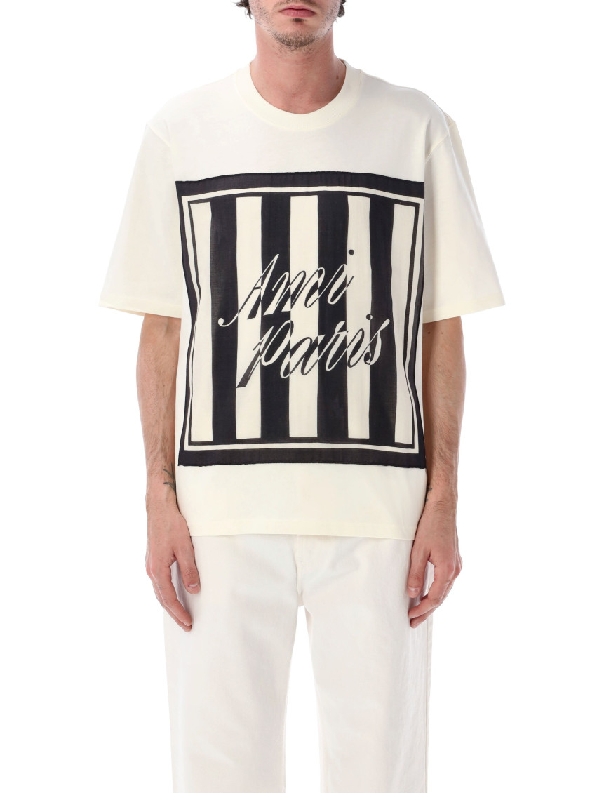Ami Paris - scarf detail t-shirt short sleeves crew neck