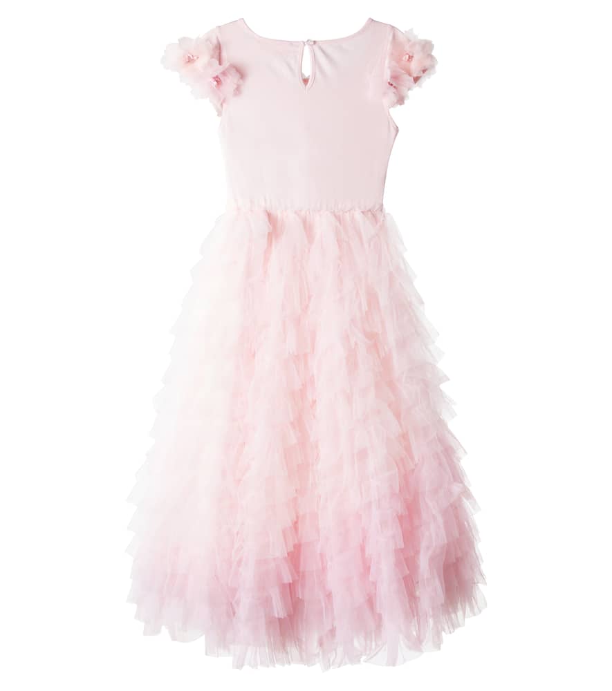 Zahra embellished floral tulle dress