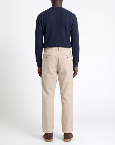 Man Pants Beige Size 40 Cotton, Elastane