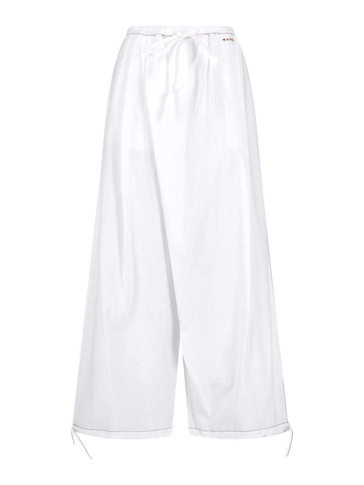 Marni - wide leg trousers side and welt pocket