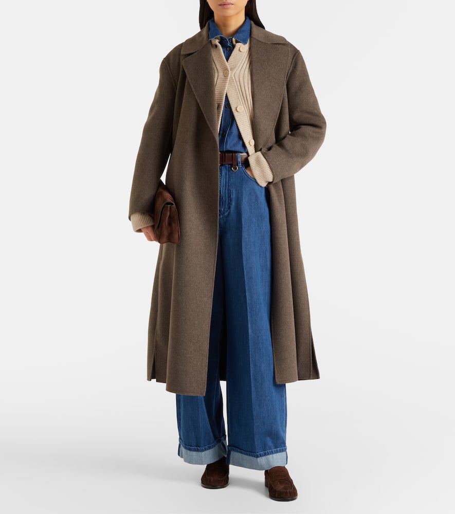 Luna virgin wool wrap coat