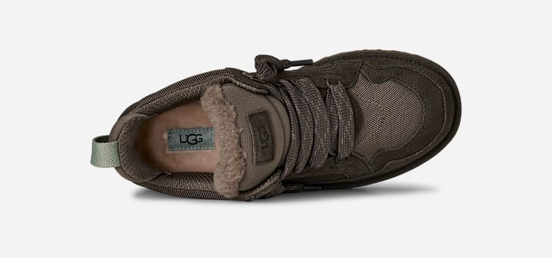 ® Men's Lowmel Suede/Textile/Recycled Materials Shoes in Dense Smoke/Artichoke