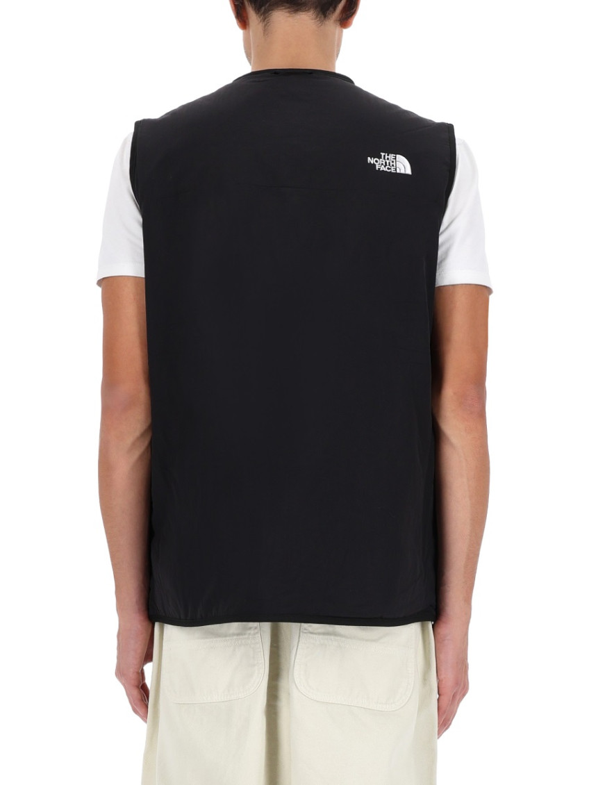 Black Logo Sleeveless Jacket