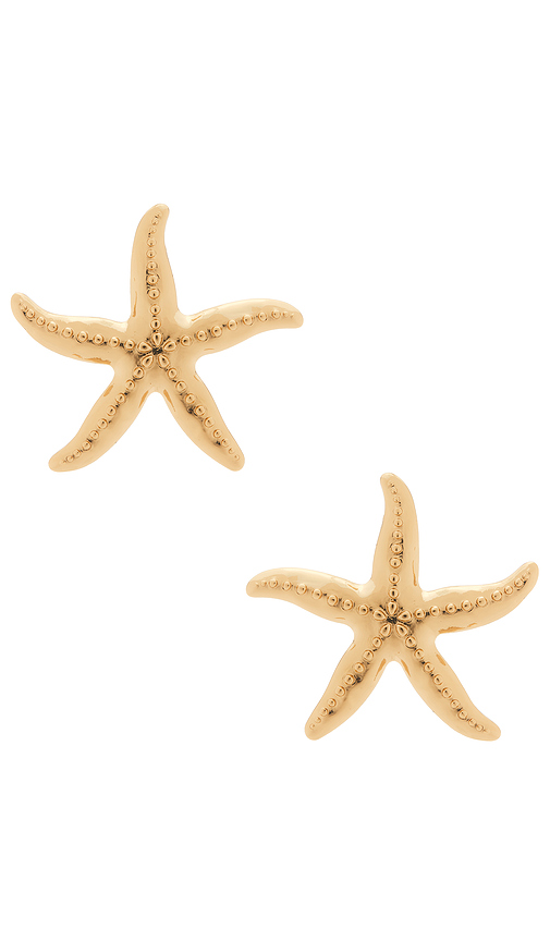BaubleBar Starfish Earrings in Metallic Gold