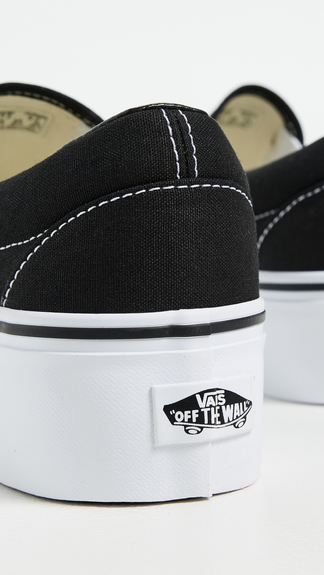 UA Classic Slip-On Stackform Sneakers Black/True White W