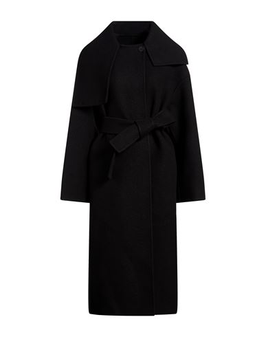 Woman Coat Black Size 0 Virgin Wool