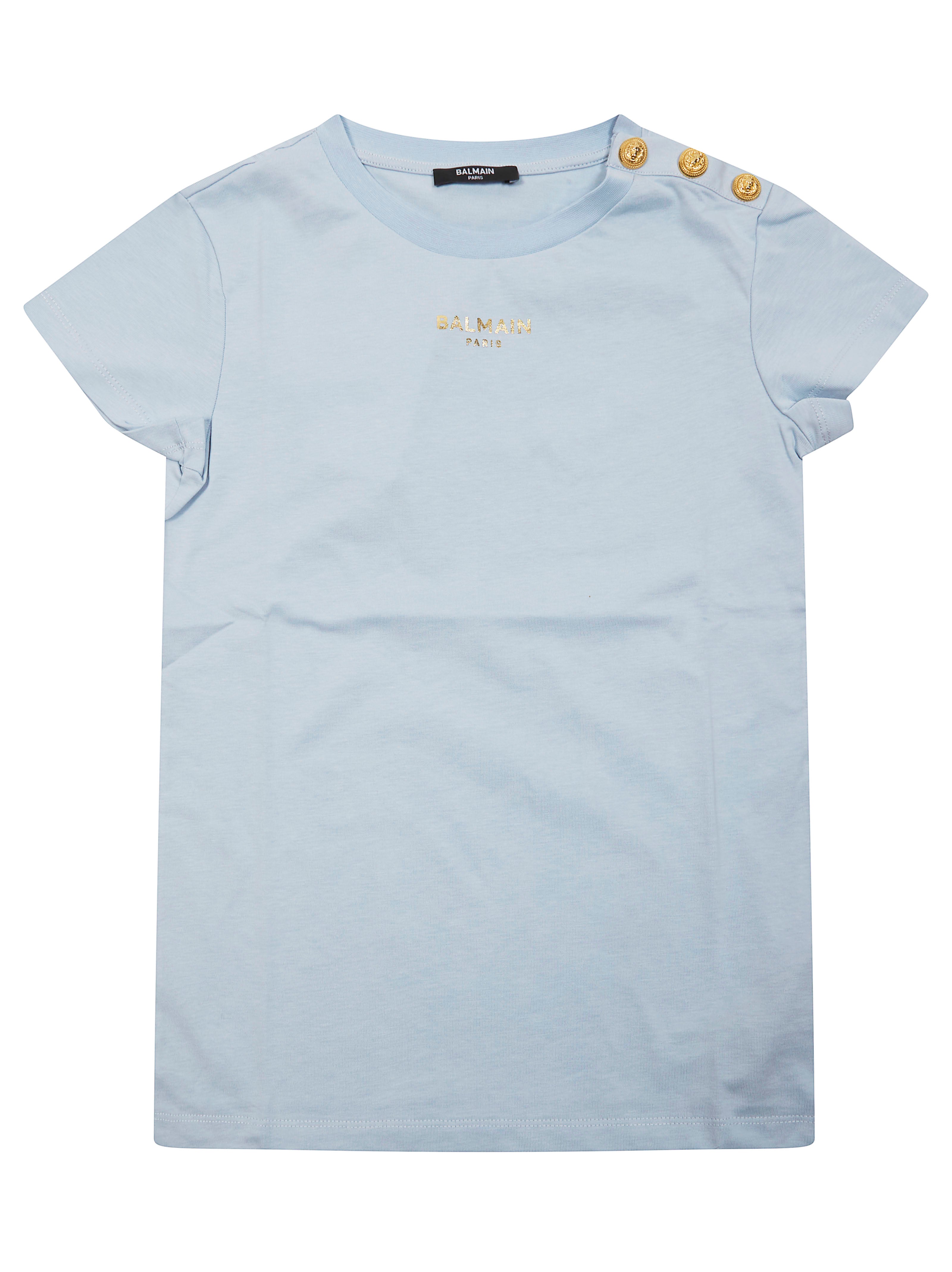 Mini Logo T-Shirt with Gold Buttons