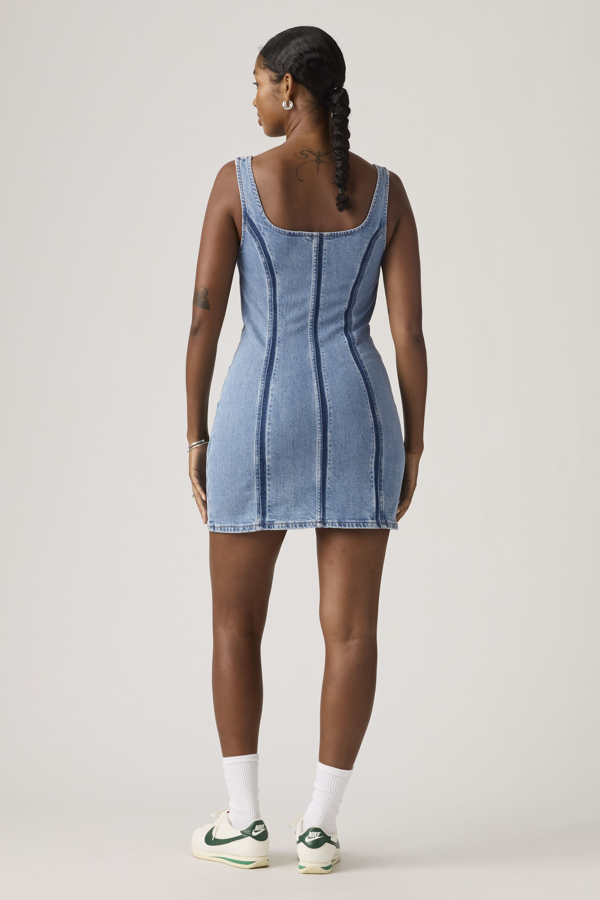 Seamed Zip Dress