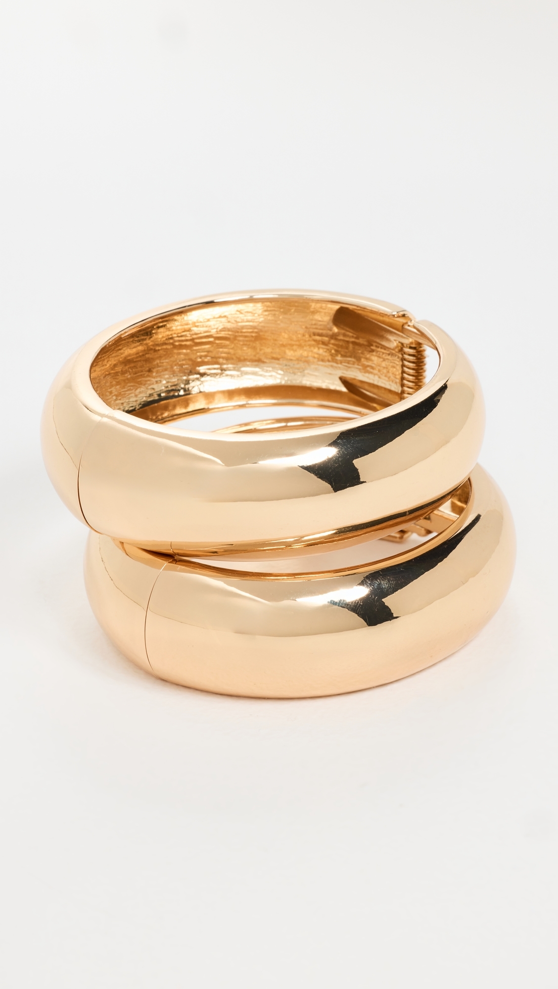 Double Tsuki Cuff Bracelets Gold One Size