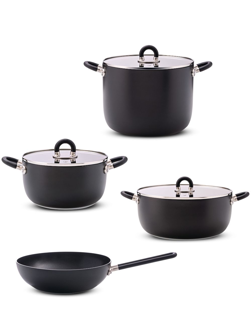 Set of 7 pots and pans - Black